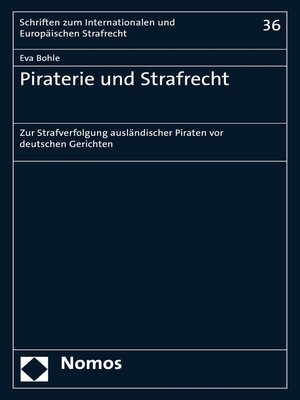 cover image of Piraterie und Strafrecht